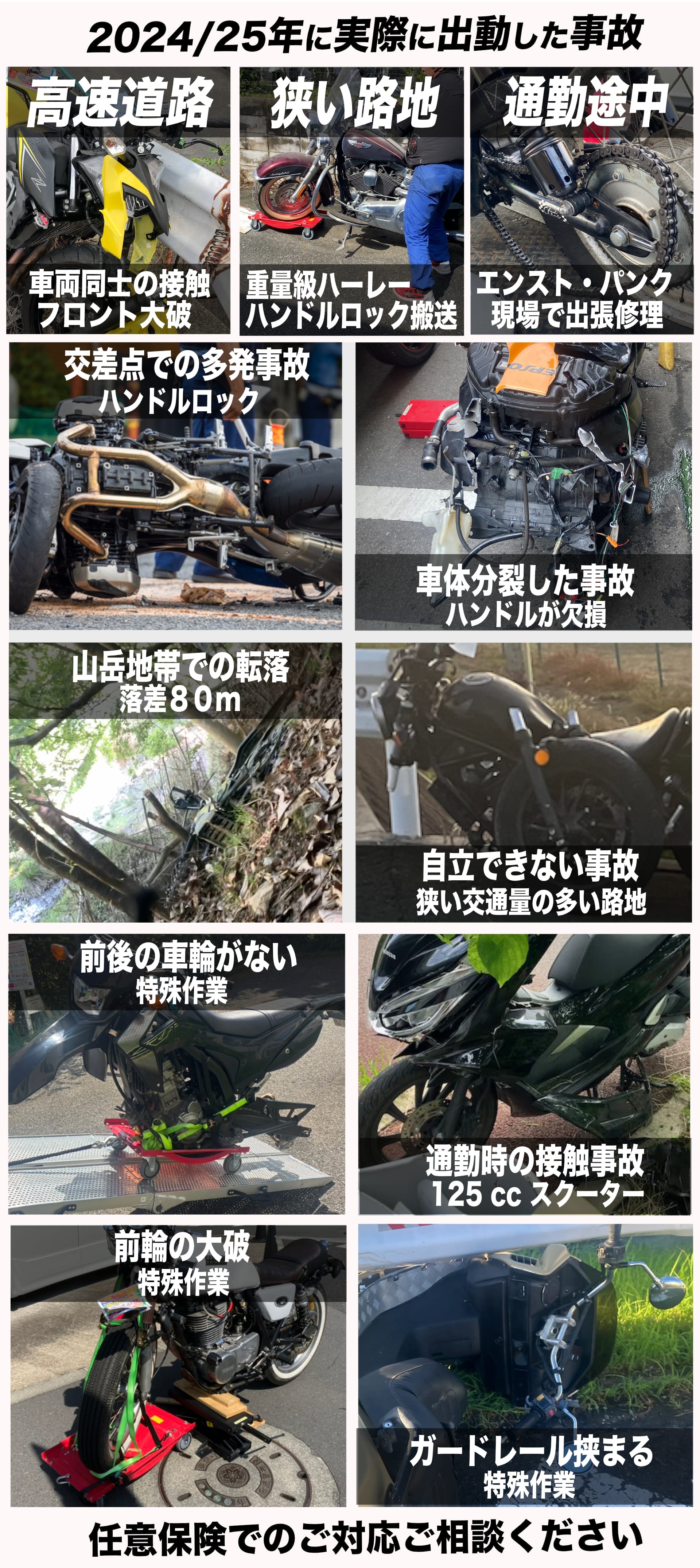 2024/25実際に出動したバイク事故