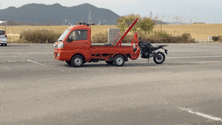 バイクレッカー出動現場